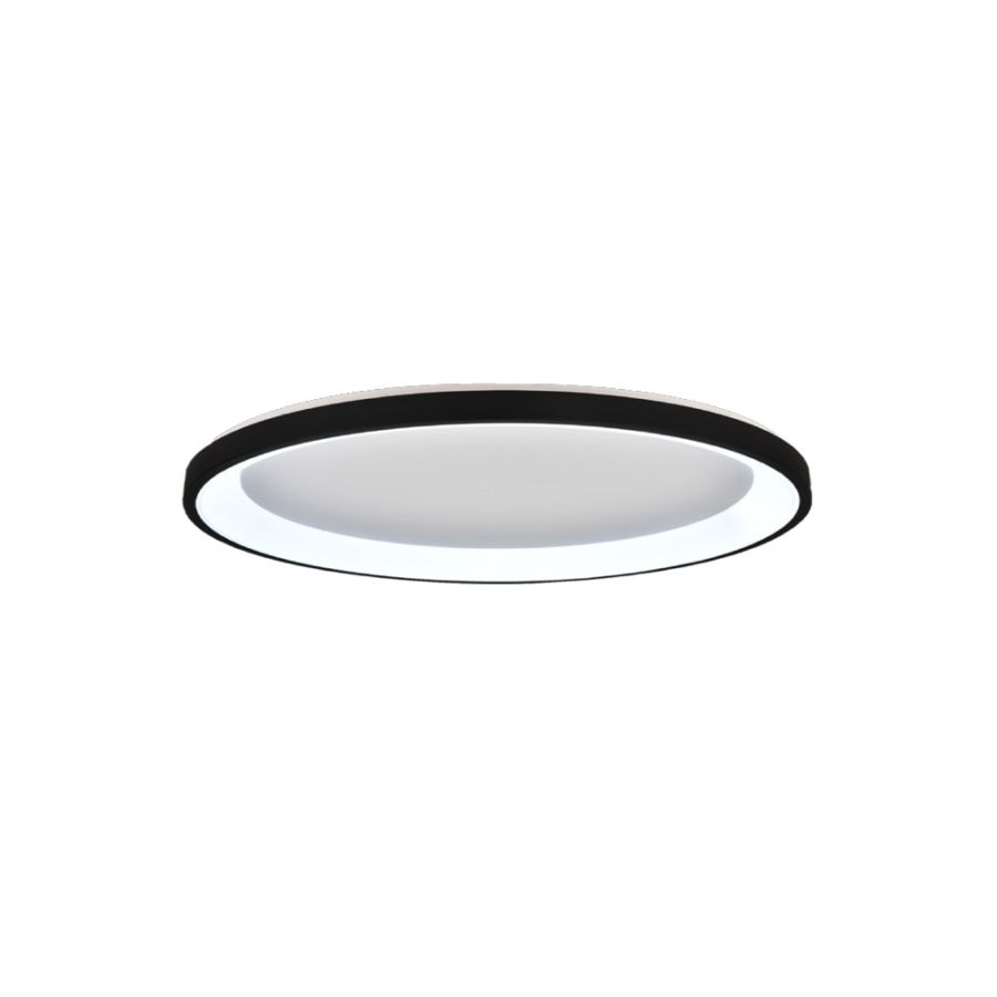 Πλαφονιέρα Οροφής D80x5cm LED 38W 3CCT 3800lm Μαύρο Μέταλλο-Ακρυλικό Inlight 42044-A-Black